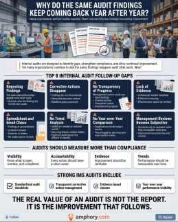 Infographic summary about IMS repeating audit issues