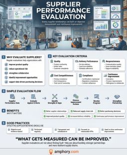Infographic summary for supplier performance evaluation